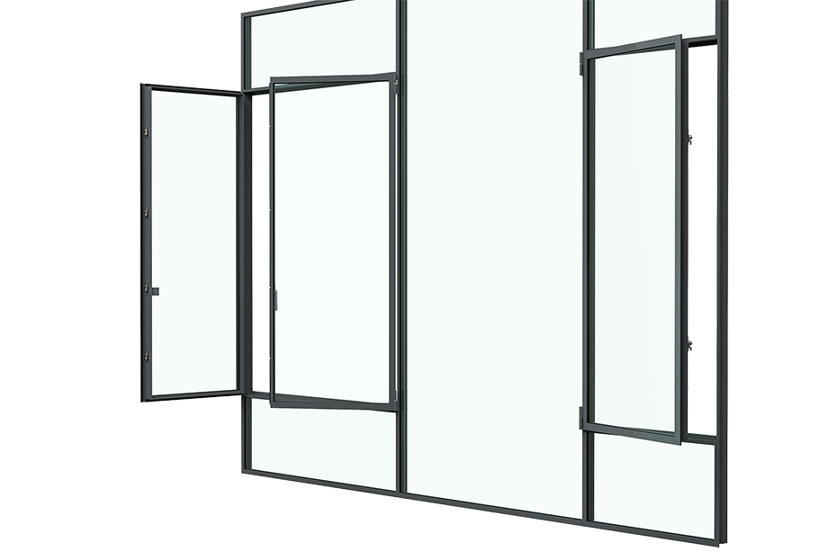 3d render of the Turn Window (vertical) from a side views