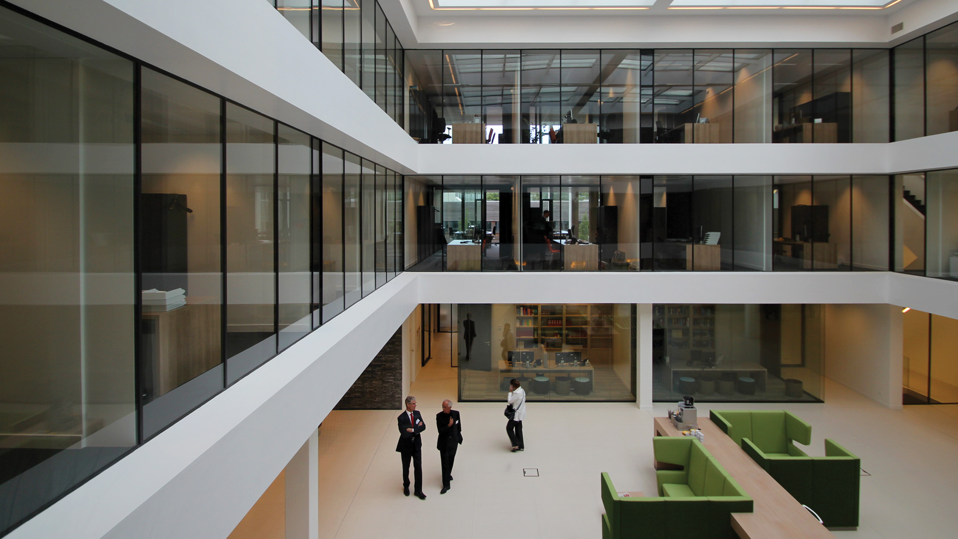 Steel glazed windows in the accountancy office of WVDB in the Netherlands